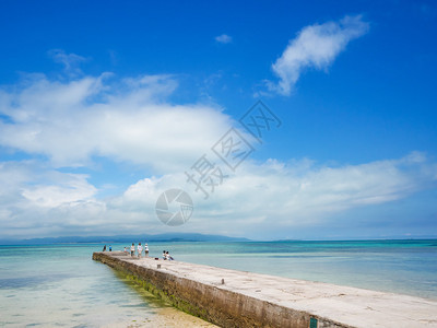日本冲绳海滩背景图片