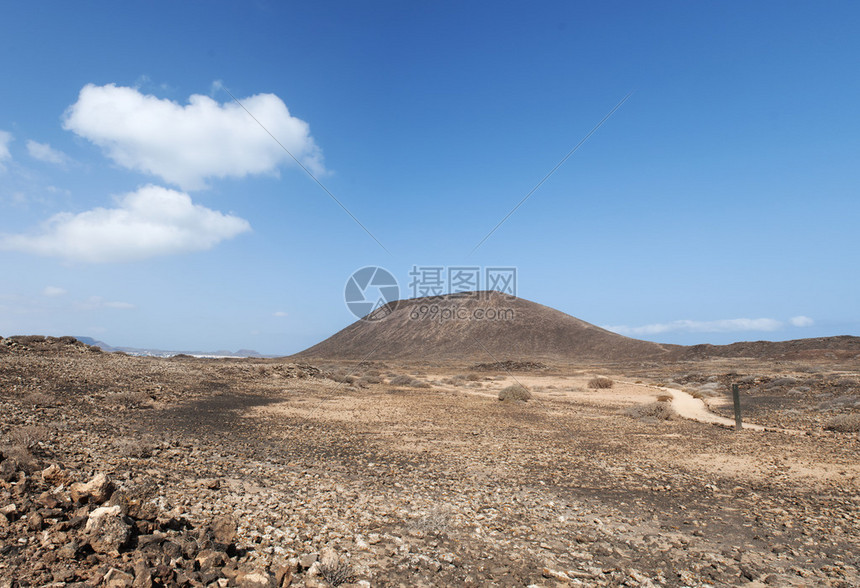 Caldera山的步行道路图片