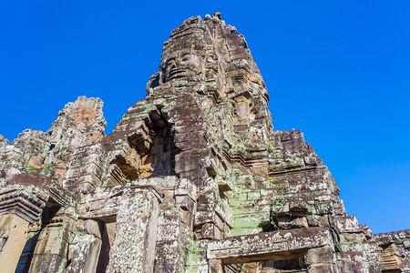 巴戎寺古石面吴哥柬埔寨图片