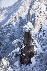 黄山雪景图片