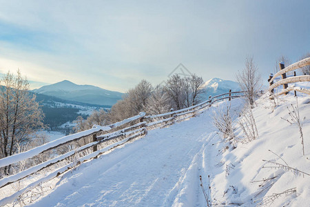冬季风景冬季道路和图片