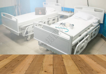 木地板和内部医院背景图片