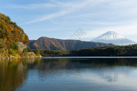 日本富士山和西湖图片