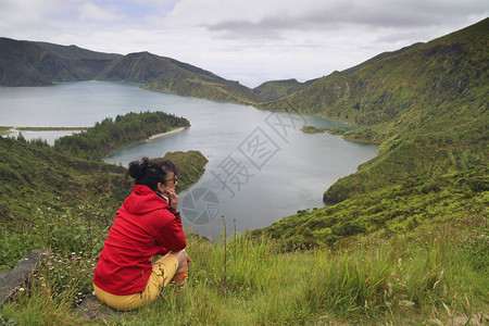 圣米格尔亚速尔火山湖拉戈图片