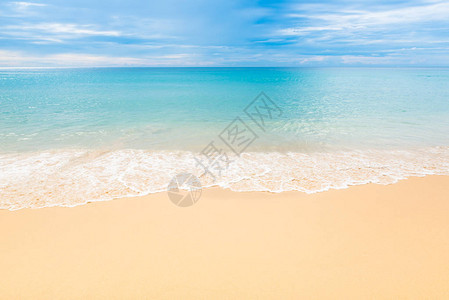 泰国普吉热带海滩的沙图片