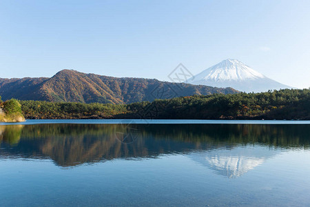 西湖与富士山图片