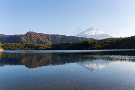 日本富士山和湖泊图片