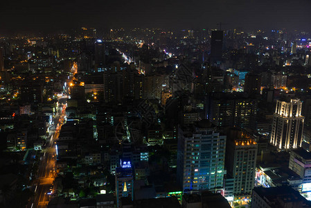 在亚洲高雄市特别市的空中观图片