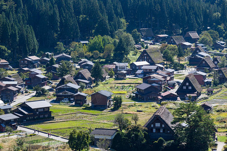 日本传统古村落白川乡图片