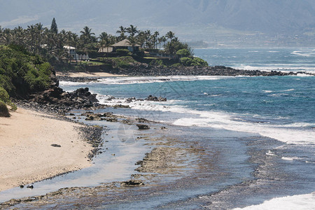 美国夏威夷的热带海滩图片