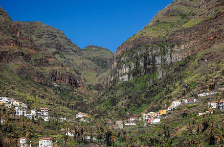 西班牙加那利群岛LaGomeera岛的ValleGranRey山谷GranR图片