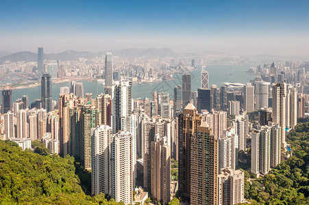 香港摩天大楼鸟瞰图图片