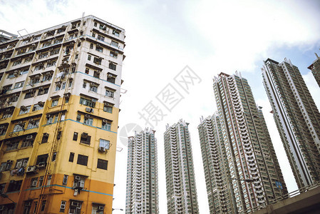 香港的大型扁平箱式建筑图片