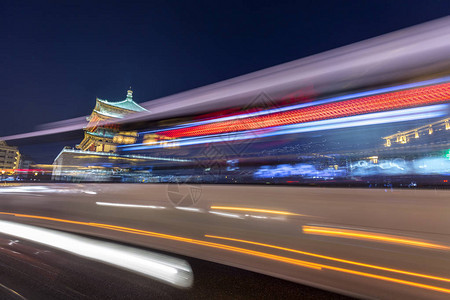 西安城市夜景图片