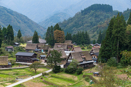 日本白川乡老村图片