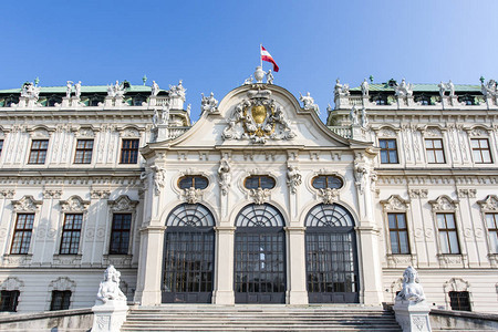 奥地利欧洲维也纳贝尔韦德雷宫上贝图片