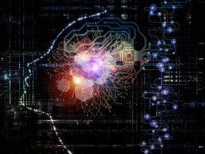 CPU思维系列计算机科学人工智能和通信学科人脸轮廓和技术符图片