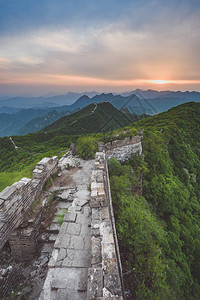 万里长城箭口荒原段背景图片