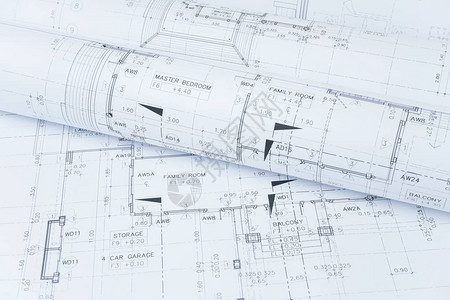 建筑用住宅建筑绘图纸卷图片