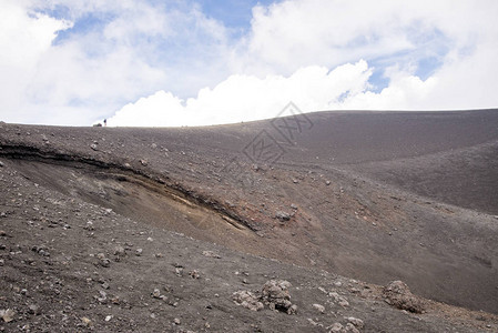 埃特纳火山口和火山景观图片