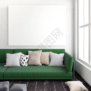 用沙发客厅休息地现代风格3D插图图片