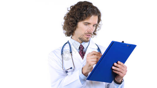 医生在病人的临床病史处方药物中图片