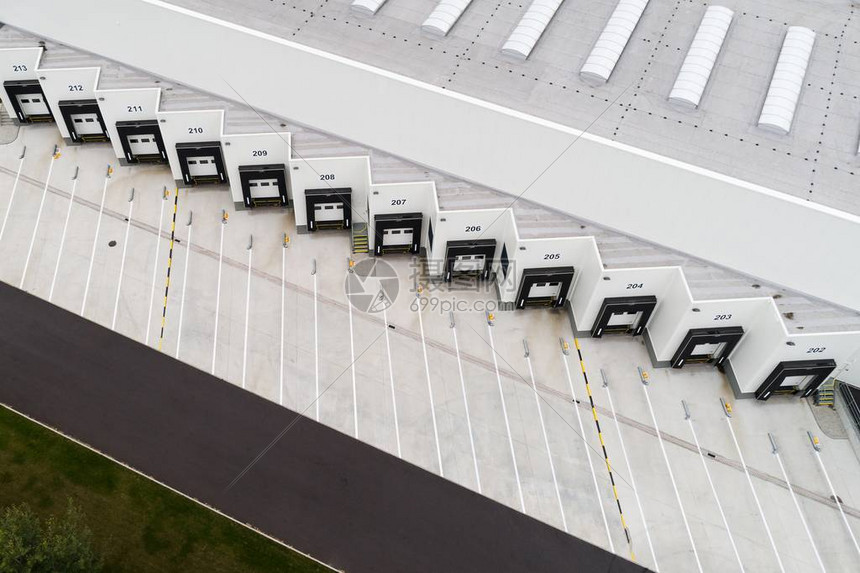 配送中心装载区的鸟瞰图高清图片下载正版图片507413153摄图网