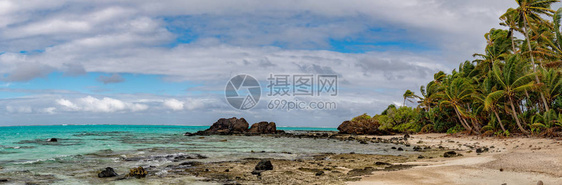 库克群岛热带天堂观视全景全景图图片