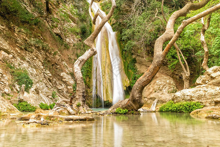 希腊佩洛邦斯的奈达瀑布图片