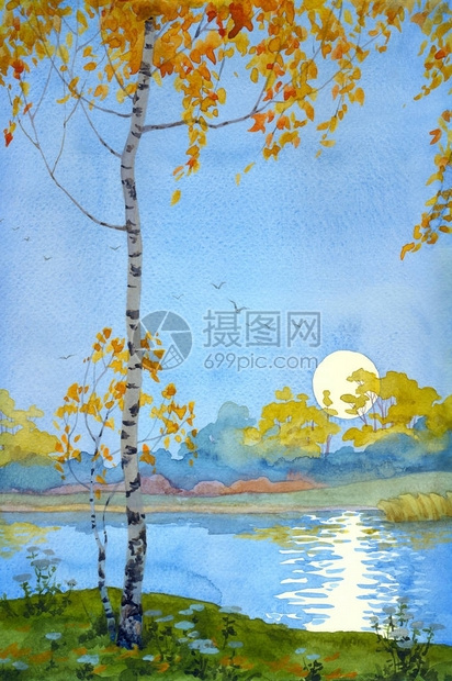 五颜六色的深色手绘水彩素描画在纸背景上图片