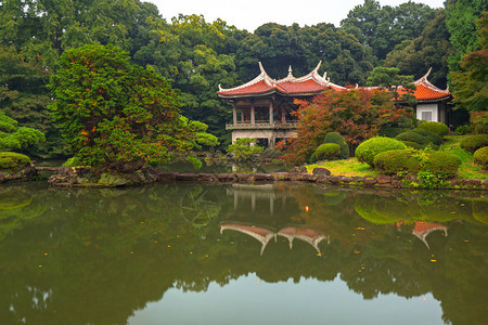 秋天在新宿公园日本东京图片