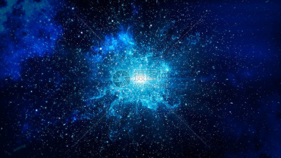 宇宙中的大爆炸世界的诞生3d例证图片