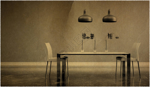 餐厅室内设计塔贝尔与白色椅子的白色椅子图片
