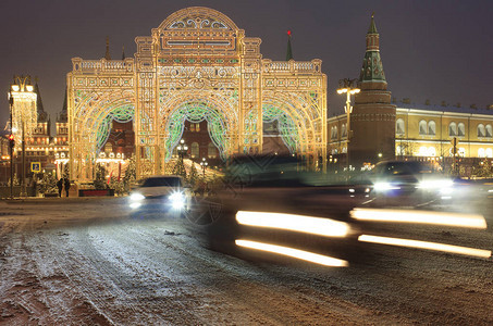 在俄罗斯莫科市中心的街道上拍摄的镜头日期背景图片