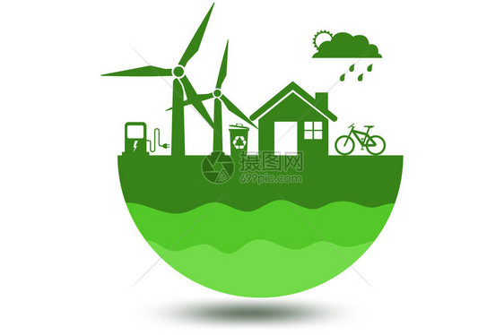 清洁能源生态概念图片