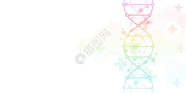 DNA链和分子结构基因工程或实验室研究医疗或科技设图片