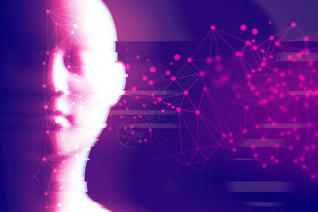 技术网络服务器Ai生物机自动脸背景图解3D转换网络普图片