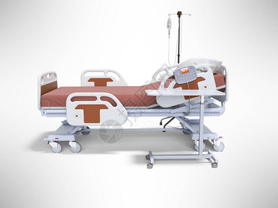 概念橙色医院病床半自动半脱落器图片
