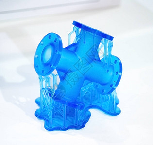 在3d打印机上打印的物体光敏聚合物蓝色对象立体光刻3D打印机图片
