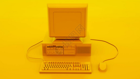 Retro计算机键盘和鼠标图片