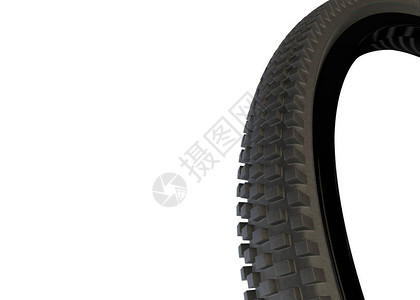 白色孤立背景的橡胶自行车轮胎图片
