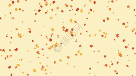 枫叶的秋天背景扁平风格米色调背景图片