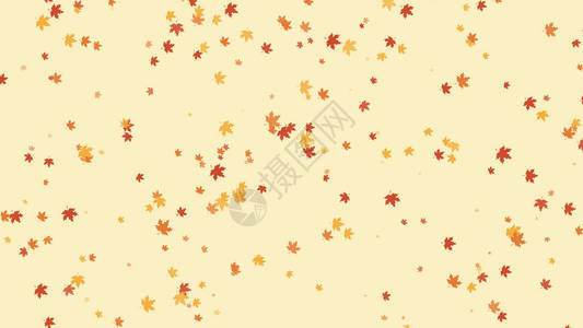 枫叶的秋天背景扁平风格米色调图片
