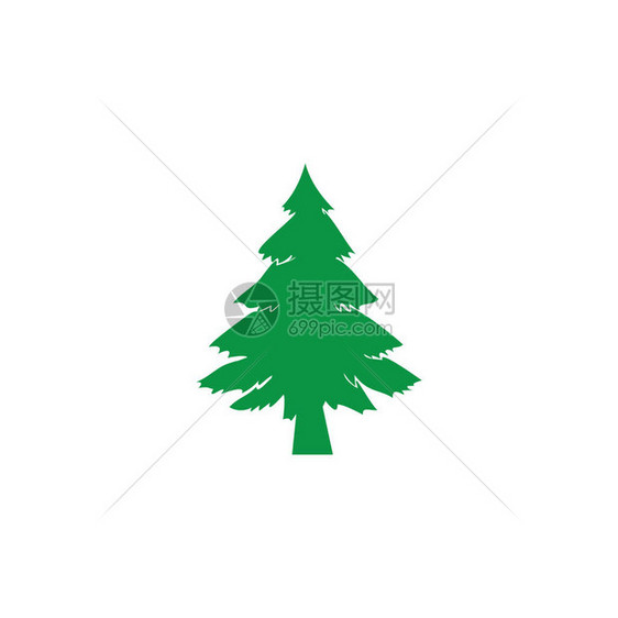 松树标志插画矢量设计图片