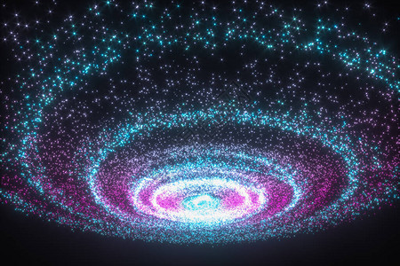 闪光粒子和挤奶的银河系图片