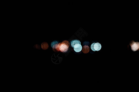 夜间炫目的灯光或城市灯光这些带有方形图案的发光圆圈或球体是与其他创意相结合的良好图形设计资源Copyspace图片