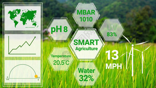 智能数字农业技术通过未来传感器数据收集管理图片