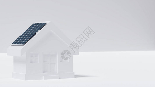 绿色能源和清洁生态能源概念太阳房S图片