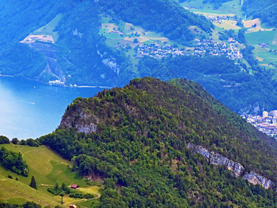 瑞士皮拉图斯山脉的阿尔卑斯山丘Hoernli或霍尼利图片