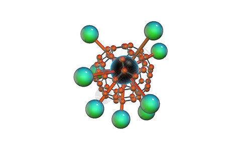 复杂的分子结构3D成像和背景图片